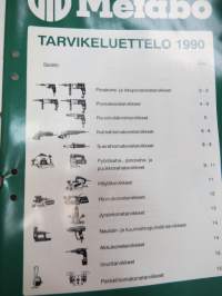 Metabo sähkötyökalut -myyntiesitteitä ja luetteloita erä / brochures and catalogs of Metabo tools