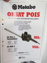 Metabo sähkötyökalut -myyntiesitteitä ja luetteloita erä / brochures and catalogs of Metabo tools