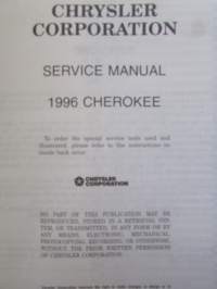 Chrysler Jeep Grand Cherokee Service Manual 1996, 2 Wheel Drive / 4 Wheel Drive -Korjaamokäsikirja