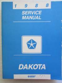 Chrysler Motors Dakota Trucks Service Manual 1988 -Korjaamokäsikirja