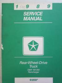 Chrysler Motors Dodge Trucks D&amp;W 150-350 Ramcharger Service Manual 1989 -Korjaamokäsikirja