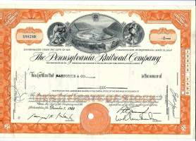 The Pennsylvania Railroad Company 1961 rautatie  - osakekirja