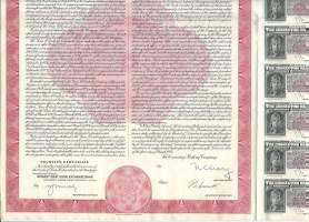 The Connecting  Railroad Company 1951 bond rautatie  - osakekirja