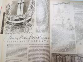 Kotiliesi 1946 nr 12, sis. mm. seur. artikkelit / kuvat / mainokset; Puukantinen sohva - esittely - työpiirustukset tilattavissa, Terve nuoruus - erilaisia