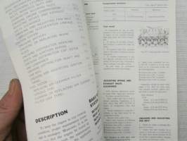 Nissan Motor Service Manual Model A10 &amp; A12 Engine - Korjaamokäsikirja
