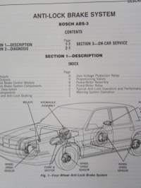 Chrysler Service Manual Supplement - AntiLock Brake System Bosch ABS-3 - Front Wheel Drive Car, C-Body, New Yorker, Dynasty
