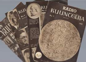 Radio kuuntelija 1949 nrot 2,4,7 ja 8 yht 4 lehteä