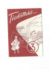 Tiedätkö ? / Taloustieto 1958  esite