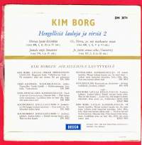 Kim Borg - Hengellisiä lauluja ja virsiä 2, 1962. Single-levy. DN 3074