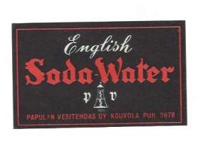 English Soda-Water -  juomaetiketti