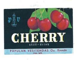 Cherry -  juomaetiketti