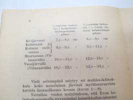 Keski-Suomen muikkukalastusta koskevia kysymyksiä - 1. Muikun kasvu 2. Muikkunuotan tiheys 3. Muikun kutukalastus (Jyväskylän kalastuspäivillä 1909 pidetty
