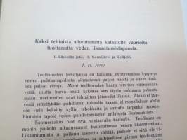 Kaksi tehtaista aiheutunutta kalastolle vaurioita tuottanutta veden likaantumistapausta - 1. Läskelän joki (puumassalikaannus v. 1908) 2. Nurmijärvi ja Kyläjoki