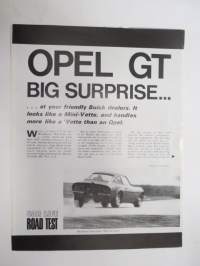 Opel GT 1969 - Car Life Road test offprint -eripainos