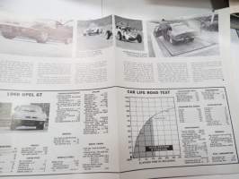 Opel GT 1969 - Car Life Road test offprint -eripainos