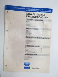 Webasto 2010 / 2012 - DBW 2020 / 300 / 350 Januar 1987 Installation Instructions -asennusohjeita