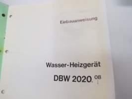 Webasto DBW 2020 Einbauanweisung November 1979 Installation Instructions -asennusohjeita