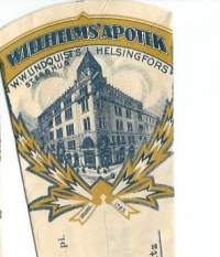 Wilhelm´s Apotek W W Lindquist´s sterbhus Helsinki 1949 - resepti signatuuri
