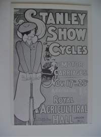 Stanley Show of cycles  &amp; Motor carriages - polkupyörä  juliste kova pohja 38x27 cm