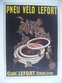 Pneu Velo Lefort  - polkupyörä  juliste kova pohja 38x27 cm