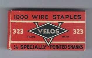 Velos wire staples vajaa tuotepakkaus 4x7x1,5 cm