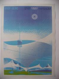 Munchen 1972 olympiajuliste 36x27  cm juliste    toimitus pakettina