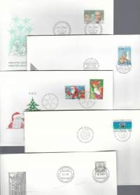 Ensipäiväkuori  erä kaikki   Suomen vuoden 1987 FDC-kuoret yht 16 kpl