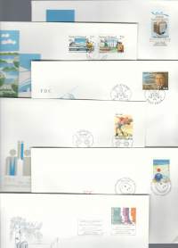 Ensipäiväkuori  erä kaikki   Suomen vuoden 1987 FDC-kuoret yht 16 kpl