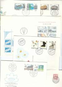 Ensipäiväkuori  erä kaikki   Suomen vuoden 1986 FDC-kuoret yht 11 kpl