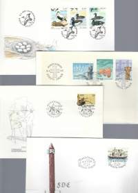 Ensipäiväkuori  erä  Åland 1986-1988  FDC-kuoret yht 9 kpl