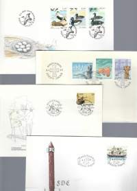 Ensipäiväkuori  erä  Åland 1986-1988  FDC-kuoret yht 9 kpl