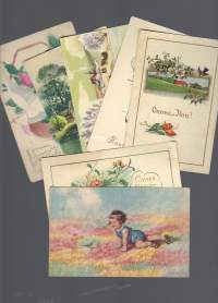Sekalainen erä vanhoja postikortteja alk 1920-luvulta yht 7 kpl