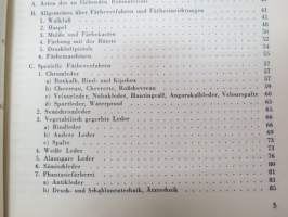 Farbige Leder - Herstellung farbiger Läder  in ihrer praktischen Anwendung (Ledertechnische Bibliothek nr 1) -nahanvärjäyksen teknillisten seikkojen