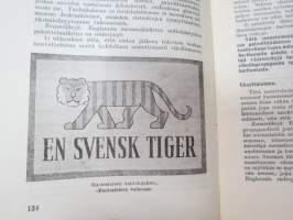 Aseveljien kalenteri 1943, sisältää kalenteriosuuden, johon kirjattu sotatapahtumat 1930-42 loppuvuosi, mm. seur. artikkelit; Sota kansojen ja erityisesti oman