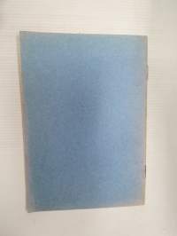 Eläinoppi vihko - tyypillinen kouluvihko, jossa tekstiä elävöittämässä pari kiiltokuvaa eläimistä -school notebook