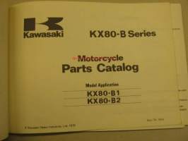 Kawasaki KX80-B parts catalog varaosaluettelo