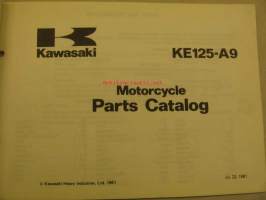 Kawasaki KE125-A parts catalog varaosaluettelo