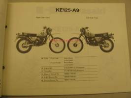 Kawasaki KE125-A parts catalog varaosaluettelo