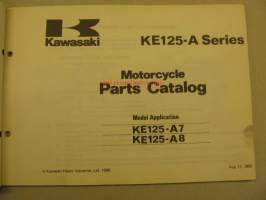 Kawasaki KE125-A ´81 parts catalog varaosaluettelo