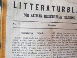 Litteraturblad - För allmän medborgerlig bildning 1858 årsgång 1-12 -litterary magazine