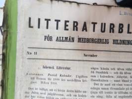 Litteraturblad - För allmän medborgerlig bildning 1858 årsgång 1-12 -litterary magazine