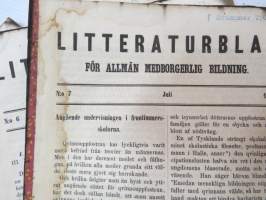 Litteraturblad - För allmän medborgerlig bildning 1858 årsgång 1-12 -litterary magazine