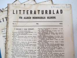 Litteraturblad - För allmän medborgerlig bildning 1858 årsgång 1-12 -litterary magazine