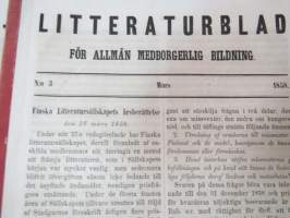 Litteraturblad - För allmän medborgerlig bildning 1858 årsgång 1-12 -litterary magazine