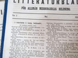 Litteraturblad - För allmän medborgerlig bildning 1858 årsgång 1-12 -litterary magazine