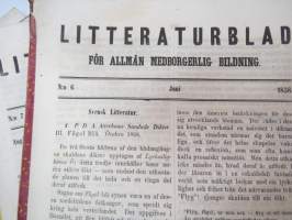 Litteraturblad - För allmän medborgerlig bildning 1858 årsgång 1-12 -litterary magazine