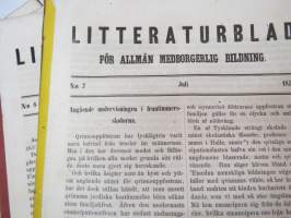 Litteraturblad - För allmän medborgerlig bildning 1858 årsgång 1-12 -litterary magazine