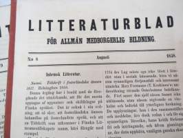 Litteraturblad - För allmän medborgerlig bildning 1858 årsgång 1-12 -litterary magazine