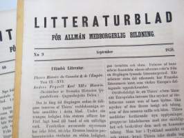 Litteraturblad - För allmän medborgerlig bildning 1858 årsgång 1-12 -litterary magazine