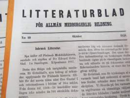 Litteraturblad - För allmän medborgerlig bildning 1858 årsgång 1-12 -litterary magazine